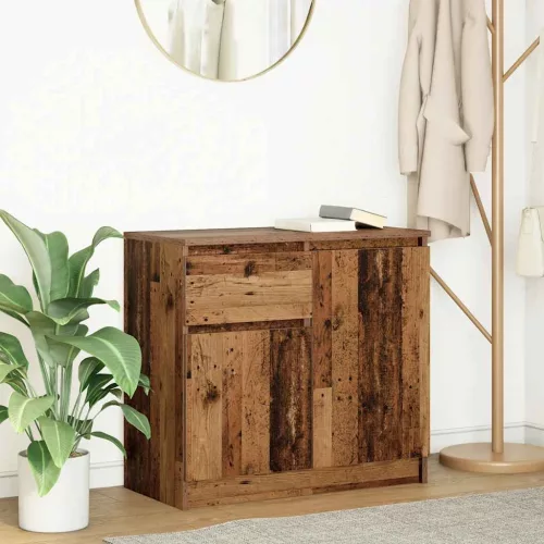  antik fa szerelt fa tálalószekrény fiókos 71x35x65 cm