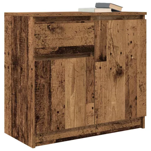  antik fa szerelt fa tálalószekrény fiókos 71x35x65 cm