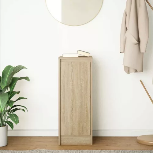  sonoma tölgy színű szerelt fa tálalóasztal 29,5x34x76 cm