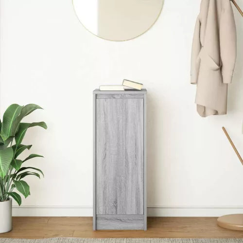  szürke sonoma színű szerelt fa tálalószekrény 29,5x34x76 cm