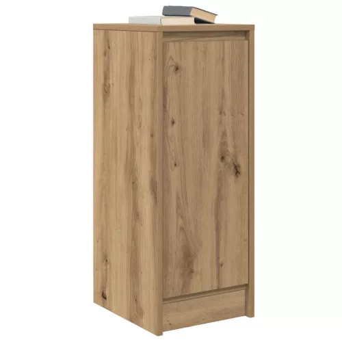  kézműves tölgy színű szerelt fa tálalószekrény 29,5x34x76 cm