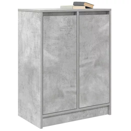  betonszürke szerelt fa tálalószekrény 57x34x76 cm