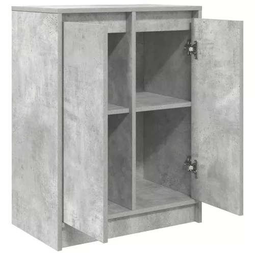  betonszürke szerelt fa tálalószekrény 57x34x76 cm