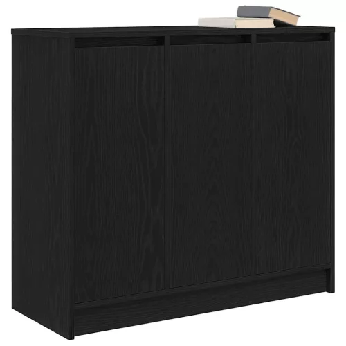  fekete tölgy szerelt fa tálalószekrény 85x34x76 cm