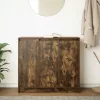  füstös tölgy színű szerelt fa tálalószekrény 85x34x76 cm