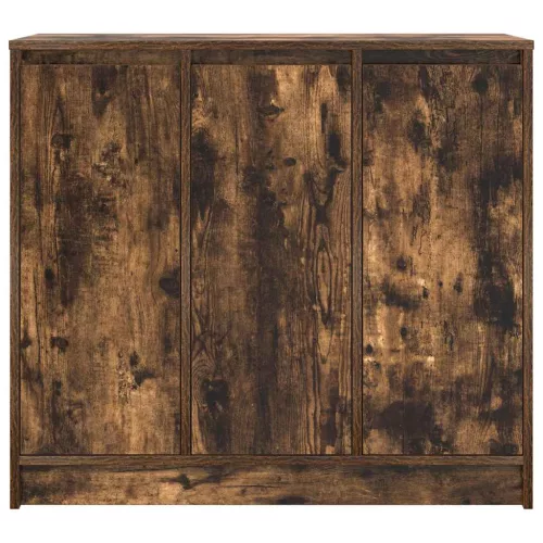  füstös tölgy színű szerelt fa tálalószekrény 85x34x76 cm