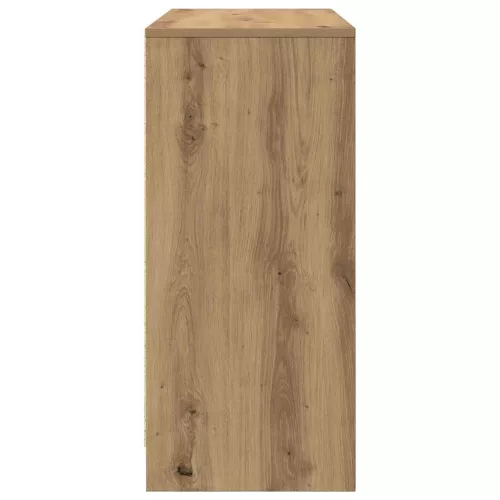  kézműves tölgy színű szerelt fa tálalószekrény 85x34x76 cm