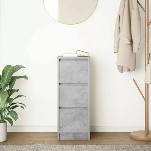  betonszürke szerelt fa tálalószekrény 29,5x34x76 cm