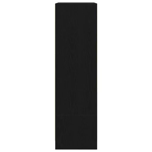  fekete tölgy szerelt fa szekrény fiókkal 55,5x34x119,5 cm