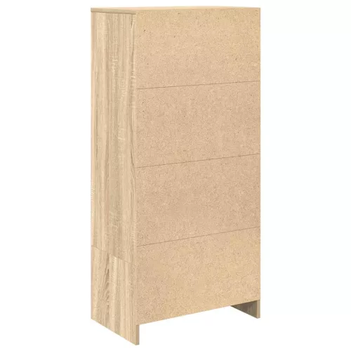  sonoma-tölgy szerelt fa szekrény fiókkal 55,5x34x119,5 cm