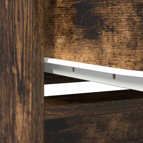  füstös tölgy színű szerelt fa szekrény fiókkal 55,5x34x119,5 cm