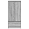  szürke sonoma szerelt fa szekrény fiókkal 55,5x34x119,5 cm