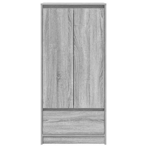  szürke sonoma szerelt fa szekrény fiókkal 55,5x34x119,5 cm