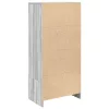  szürke sonoma szerelt fa szekrény fiókkal 55,5x34x119,5 cm