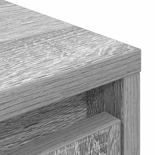  szürke sonoma szerelt fa szekrény fiókkal 55,5x34x119,5 cm
