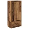  antik fa szerelt fa szekrény fiókkal 55,5x34x119,5 cm