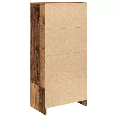 antik fa szerelt fa szekrény fiókkal 55,5x34x119,5 cm