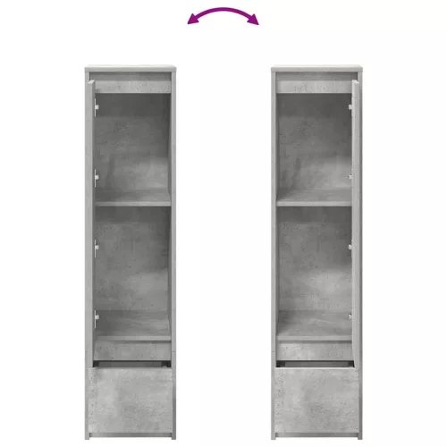  betonszürke szerelt fa magasszekrény 29,5x34x119,5 cm