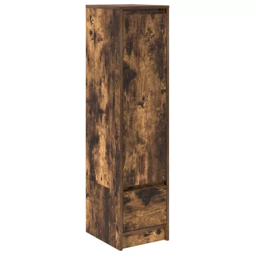  füstölt tölgy szerelt fa magasszekrény 29,5x34x119,5 cm