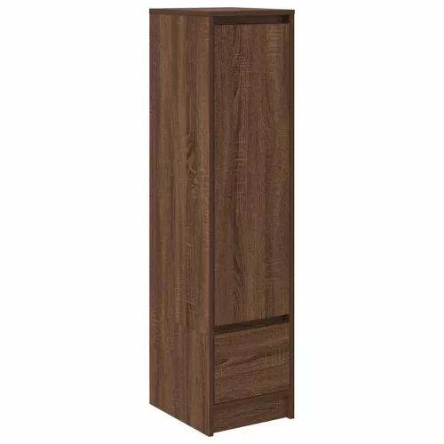  barna tölgy szerelt fa magasszekrény 29,5x34x119,5 cm