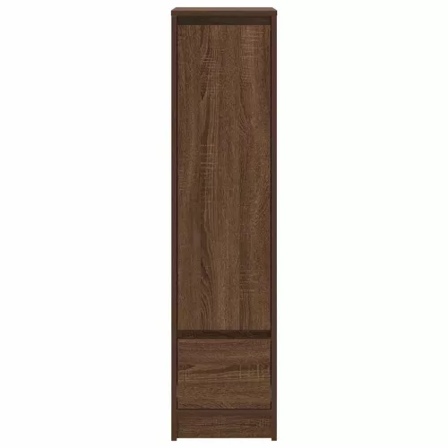  barna tölgy szerelt fa magasszekrény 29,5x34x119,5 cm