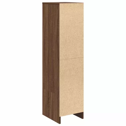 barna tölgy szerelt fa magasszekrény 29,5x34x119,5 cm