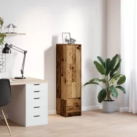  antik fa színű szerelt fa magasszekrény 29,5x34x119,5 cm