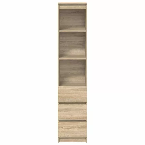  sonoma tölgy szerelt fa magasszekrény 37,5x35x180 cm