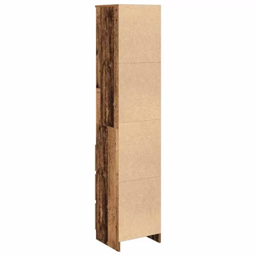  antik fa színű szerelt fa magasszekrény 37,5x35x180 cm