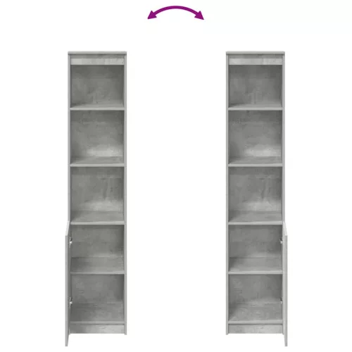  betonszürke szerelt fa magasszekrény 37,5x35x180 cm