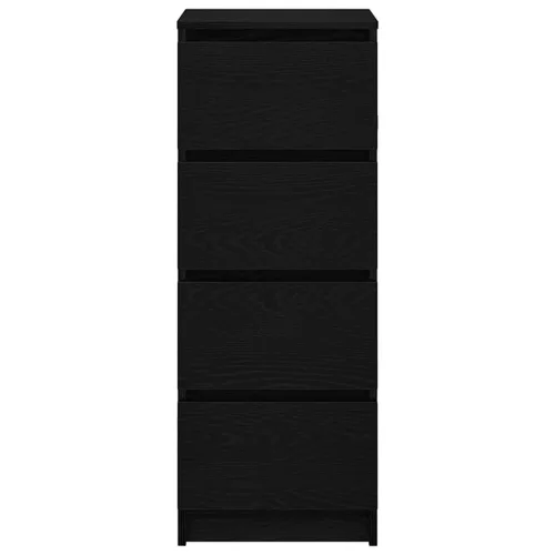  fekete tölgy szerelt fa tálalószekrény 37,5x35x99 cm