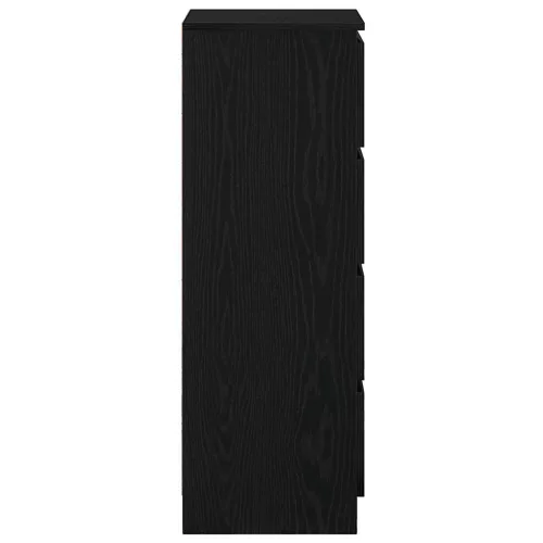  fekete tölgy szerelt fa tálalószekrény 37,5x35x99 cm