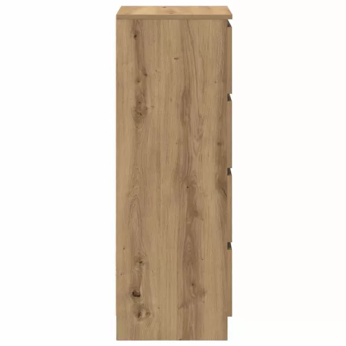  kézműves tölgy színű szerelt fa tálalószekrény 37,5x35x99 cm