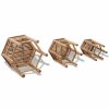 VID 3 db hatszögletű bambusz kerti szék 