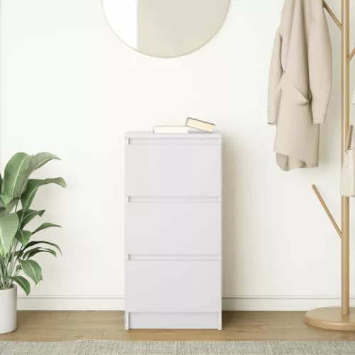  fehér szerelt fa tálalószekrény 37,5x35x76 cm