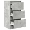  betonszürke szerelt fa tálalószekrény 37,5x35x76 cm