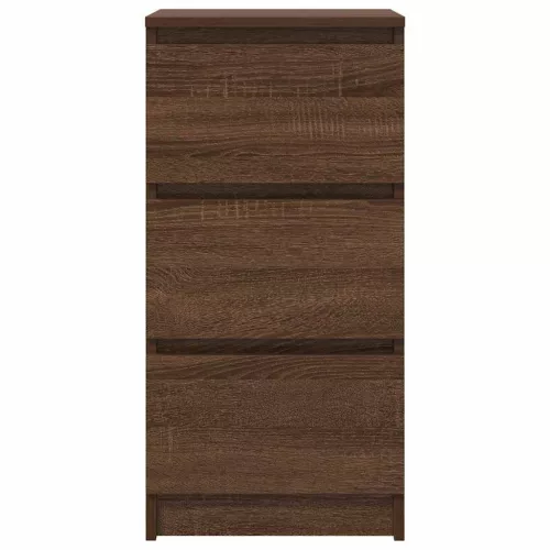  barna tölgy színű szerelt fa tálalószekrény 37,5x35x76 cm