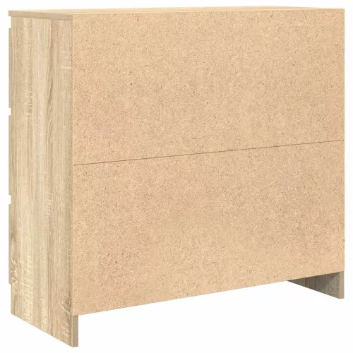  sonoma tölgy színű szerelt fa tálalószekrény 80x35x76 cm