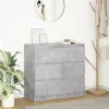  betonszürke szerelt fa tálalószekrény 80x35x76 cm
