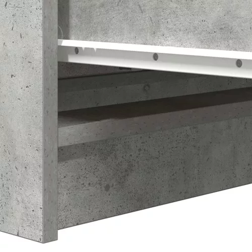  betonszürke szerelt fa tálalószekrény 80x35x76 cm