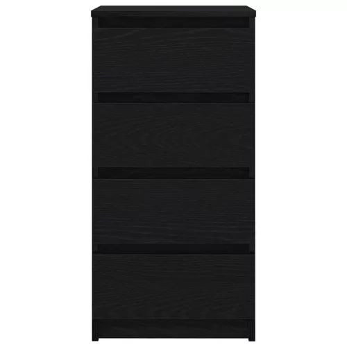  fekete tölgy szerelt fa tálalószekrény 37,5x35x76 cm