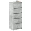  betonszürke szerelt fa tálalószekrény fiókos 37,5x35x99 cm