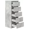  betonszürke szerelt fa tálalószekrény fiókos 37,5x35x99 cm