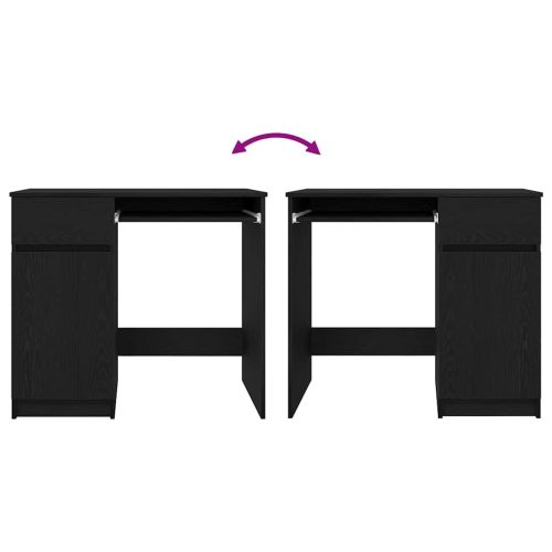  fekete tölgy forgácslap íróasztal 86x49x76 cm