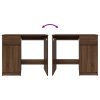  barna tölgy színű szerelt fa íróasztal 86x49x76 cm