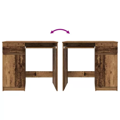  antik fa szerelt fa íróasztal 86x49x76 cm