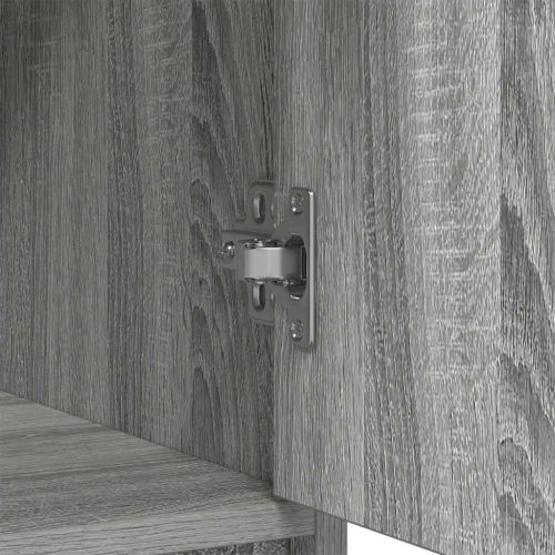  szürke sonoma komód fiókokkal és ajtókkal 70,5x34x74,5 cm