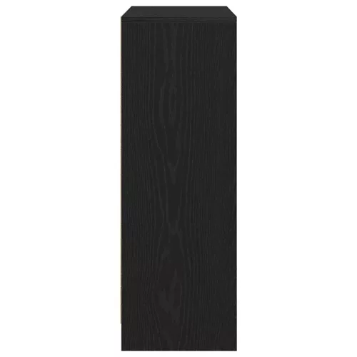  fekete tölgy komód fiókokkal és ajtókkal 73x31x90 cm