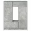  betonszürke komód fiókokkal és ajtókkal 73x31x90 cm