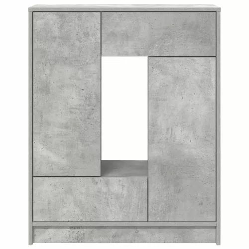  betonszürke komód fiókokkal és ajtókkal 73x31x90 cm